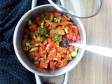 Broccoli and Red Pepper with Indian Spices