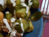 Pan Seared Parmesan Brussel Sprouts with Lemon Aioli