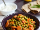 Gajar Matar sabzi| Easy carrot & green peas side dish with “almost” no spice