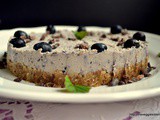 Νηστίσιμο ωμοφαγικό cheesecake με μύρτιλλα (blueberries) – Vegan raw blueberry cheesecake