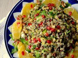 Γιορτινή σαλάτα με κινόα, πορτοκάλι, ρόδι κ καρύδια – Festive quinoa salad with orange, walnuts and pomegranate