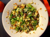 Πράσινη σαλάτα με καρύδι κ άρωμα πορτοκάλι-Green walnut orange scented salad