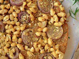 Πίτσα-λαδένια με φασόλια, κρεμμύδι κ δεντρολίβανο – Onion rosemary bean pizza