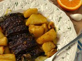 Το ψητό του χορτοφάγου: μελωμένα πορτομπέλο με πατάτες κ πορτοκάλι στον φούρνο-Orange portobello potato bake