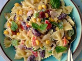 Σαλάτα ζυμαρικών με λαχανικά κ φυτική μαγιονέζα – Vegan mayo veggie pasta salad