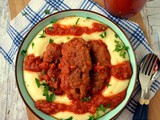 Χορτοφαγικά σουτζουκάκια-Vegan soutzoukakia (“meatballs” in tomato sauce)