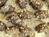 Walnut stuffed chocolate dates