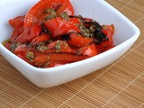 Sauteed Red Bell Peppers with Caper Sauce