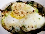 Dinner for One: Baked Eggs and Brussels Sprouts