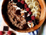 Creamy Brown Rice Porridge with Dark Chocolate