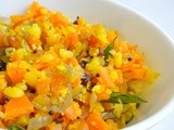 Carrot Poriyal / Carrot Moong Dal Stir Fry