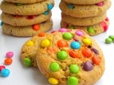 Eggless m&m Cookies
