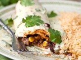 Beef Burritos with Poblano Queso