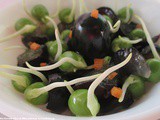 Black Grapes and Peas Sprout Salad