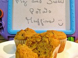 Muffins sans gluten aux figues et à la patate douce/Gluten free fig and sweet potato muffins