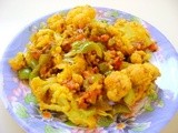 Cauliflower and Bell- Pepper Dry Vegetable (Gobi Shimla Mirch Sabzi)