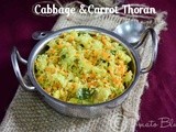 Cabbage&Carrot Thoran Recipe| South Indian Lunch Recipes