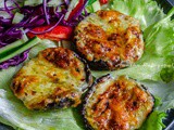 Cheesy Stuffed Portobello Mushrooms (Air Fryer Recipe)