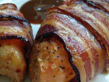 Bacon Wrapped Chevre' Stuffed Chicken Breasts