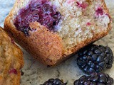 Blackberry Cranberry Sour Cream Muffins