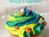 Minion Inspired Swirly Cupcakes