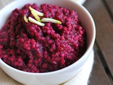 Cous cous la zero in salsa di barbabietola e tahina | Couscous low carb pasta with beetroot and tahini crem