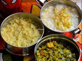 Morkuzhambu Rice, Curd Rice and Beans paruppu usili-Indian Lunch box Ideas (Office/College/School)