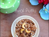 Red Aval Puttu/Red Poha Jaggery sweet/Avalakki Sweet