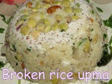 Avarekalu Akki tari uppittu i Hyacinth beans Broken rice upma