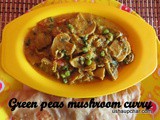 Green peas mushroom curry