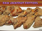 Raw Jack-fruit fritters i Hakasinakayi Rava fry i Raw jack-fruit semolina fry