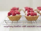 Raspberry tartlets with amaretto cream