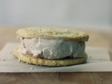Toasted sesame ice cream sandwich cookies with no-churn chinese 5-spice coconut milk ice cream