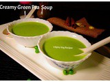 Fresh green peas soup