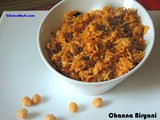 Channa ( chickpeas ) Biryani Recipe