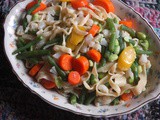 Hand-Cut Egg Noodles with Veggies