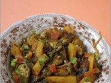 Aloo bhindi recipe - step by step