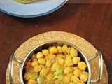 Channa with capsicum curry - step by step