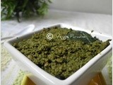 Mint thuvaiyal - without coconut - step by step