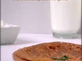 Stuffed paratha - coconut stuffed paratha | paratha stuffed with spiced coconut