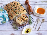Focaccia Bread with Olives and Rosemary
