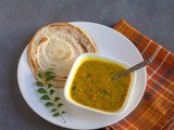 Manjal Sambar | a Quick Tiffin Sambar with Chickpea Flour & Turmeric
