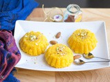 Microwave Vegan Mango Kesari / Sheera | Vegan Mango Desserts