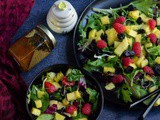 Mixed Greens and Fruit Salad with Honey | No Oil Salad
