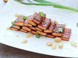 Nectar Glazed Tofu with Roasted Sesame Seeds