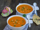 Roasted Bell Peppers and Butternut Squash Soup