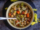 Vegan Chickpeas Pasta Soup | Instant Pot Chickpeas Noodle Soup
