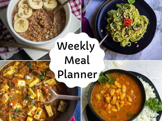 Indian Vegetarian Meal Plan  Weekly Meal Planner - Vidhya's Vegetarian  Kitchen