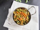 Carrot beans potato stir fry i carrot beans aloo poriyal i healthy vegetable stir fry
