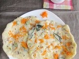 Carrot cabbage oothappam i vegetable dosa i carrot cabbage pancake i breakfast recipes